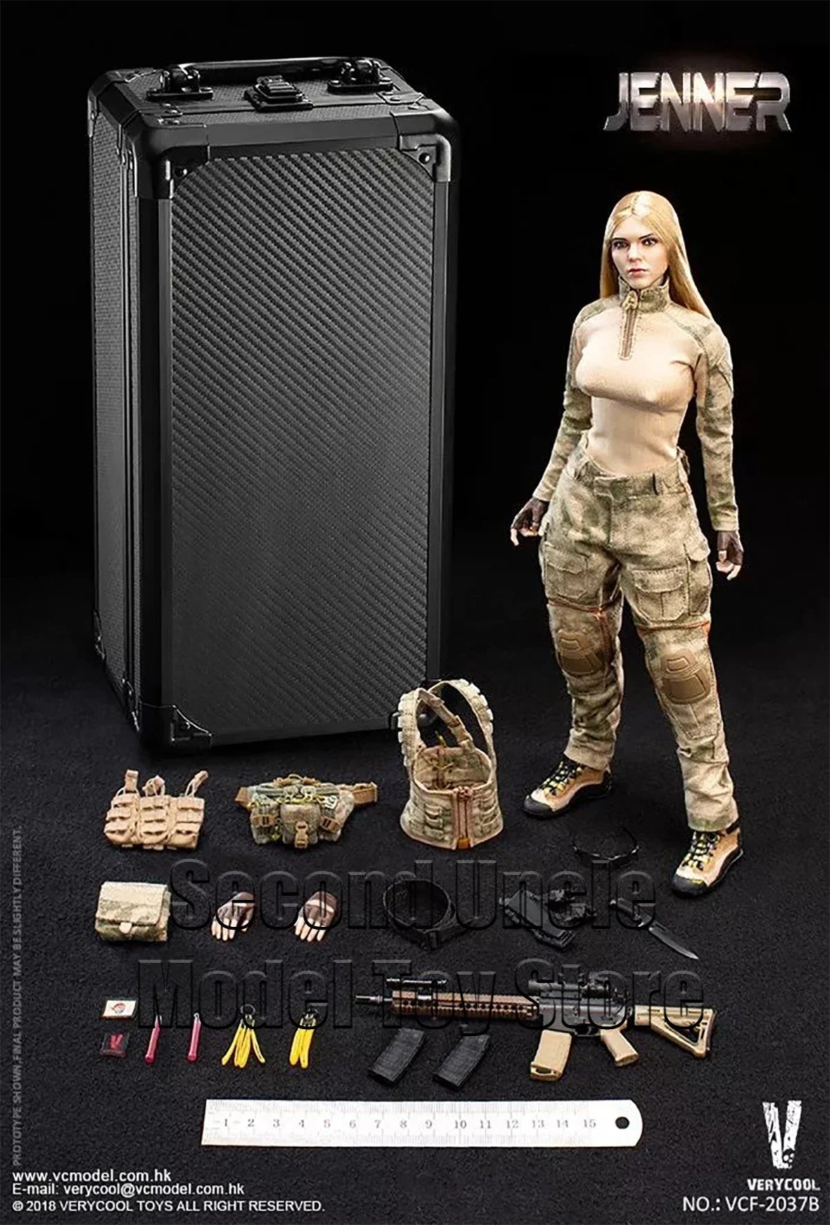 VERYCOOL VCF-2037 1/6 Ruins Camouflage Female Soldier Jenner 12'' Military Action Figure Full Set Collectible Model Toys Gifts
