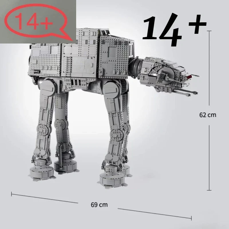 MOC 75313 UCS Large Sized Combat Walker  Display Model Bricks Toys For Kids Adults Christmas Birthday Gifts