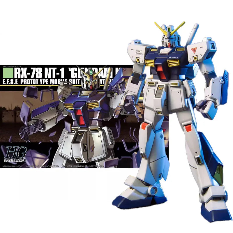 Bandai Original HGUC 1/144 Anime RX-78 NT-1 GUNDAM Alex ガンダムアレックス Bausatz Modellbausatz Actionfigur Spielzeug für Kinder Sammlergeschenk