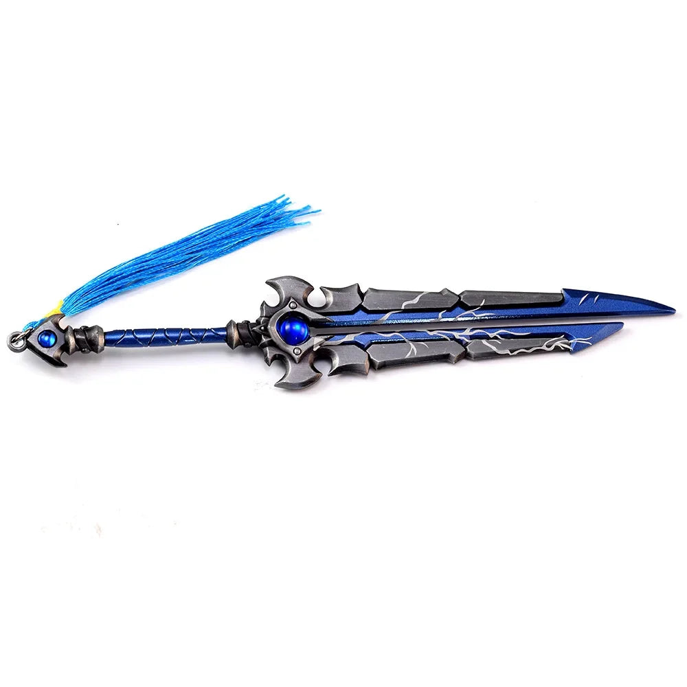 21cm World of Warcraft Thunderfury Blessed Blade of The Windseeker Sword Toy Metal Weapon Model Collections Ornaments Boys Gifts