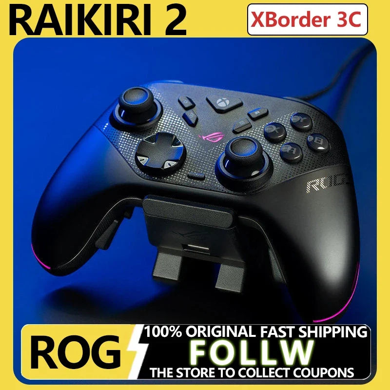 ROG Raikiri 2 Wireless Gaming Controller for PC Wireless 3Mode Connection Ergonomic Design OLED Display Gamer Accessories Gift
