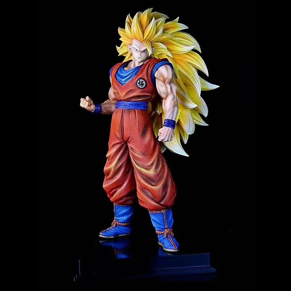 JT Statue 54cm/21.26inch Dragon Ball Z Son Goku Ssj3 Figure Super Saiyan 3 Goku Pvc Action Figures Collection Model Toys Gifts
