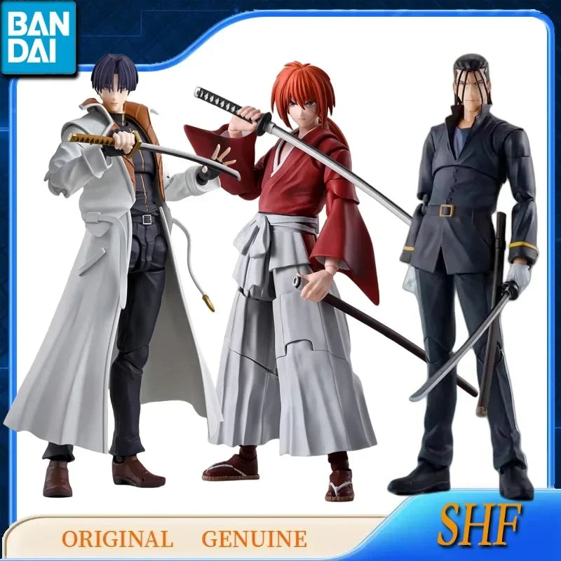 Bandai Anime Genuine SHFiguarts SHF HIMURA KENSHIN HAJIME SAITO AOSHI SHINOMORI Action Figure Toys Kids Gift Model Ornaments