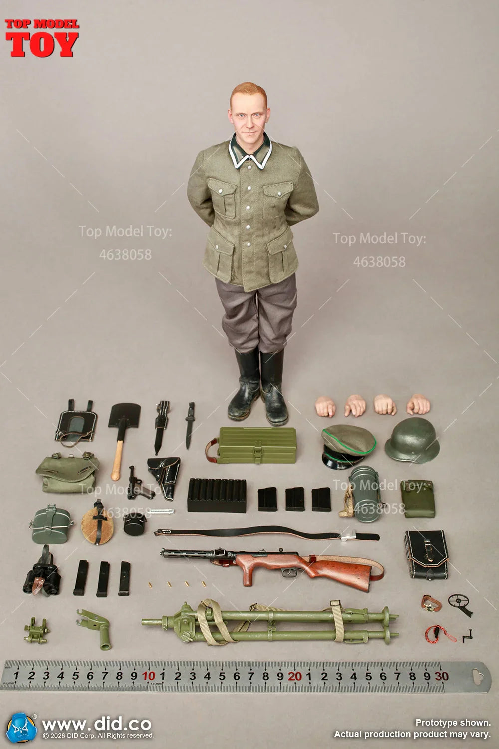 DID D80191 D80192 1/6 WWII German Commander Machine Gunner Set Model 12'' Male Soldier Action Figure Body Dolls for Collect Toy