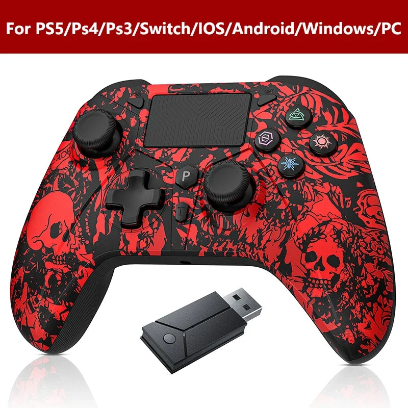 Controller For PS5 Console Steam/PC Wireless Gamepad Game Control Handle Rocker 6-Axis Gyro 3 Level Vibration W/ Turbo Touchpad