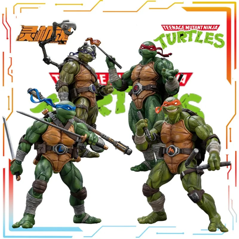 Genuine in Stock Memory Toys&Lingji Soul Finished Product Movable Doll TURTLES Anime Raphael&Leonardo Toys Festival Gift for Boy