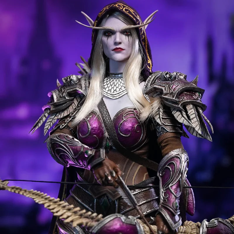 In Stock Genuine Shark Toys Sylvanas Windrunner Figure 1/6 Game World Of Warcraft Action Figurine Model Toy Xmas Gift Ornament