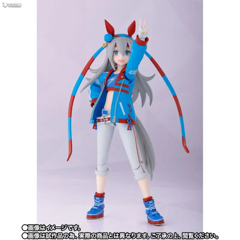 In Stock BANDAI Original SHF Oguri Cap Tamamo Cross Umamusume:Pretty Derby Anime Figure Model Toy Collectible Gift Children Girl