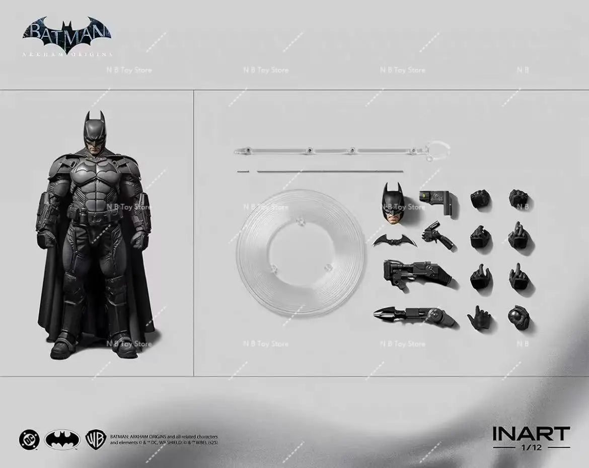 Auf Lager Original INART Batman: Arkham Origins Batman 1/12 Scale Anime Actionfigur Spielzeug Sammlerstück Geschenk