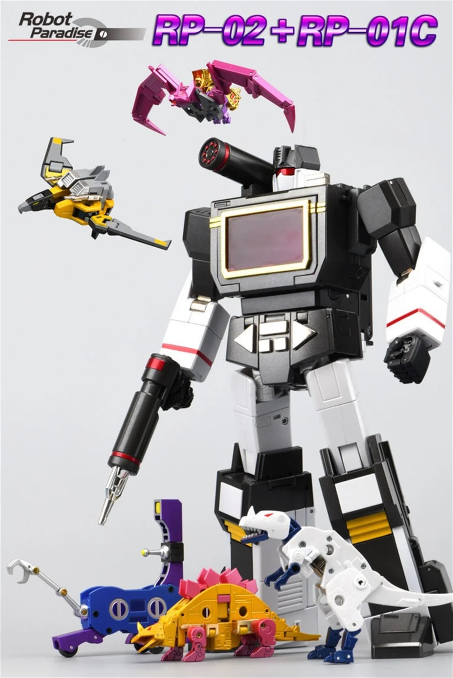 【100% Brand New】 Transformation Fans Toys FT RP-02 RP02 Ratbat Black Soundwave  MP Action Figure Robot