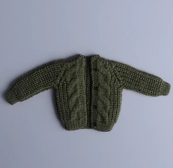 1/12 Maßstab Männlicher Soldat Gestrickter Kapuzenpullover Pullover Jacke Cardigan Mantel für 6-Zoll Asi Puppen Actionfigur Körpermodell DIY