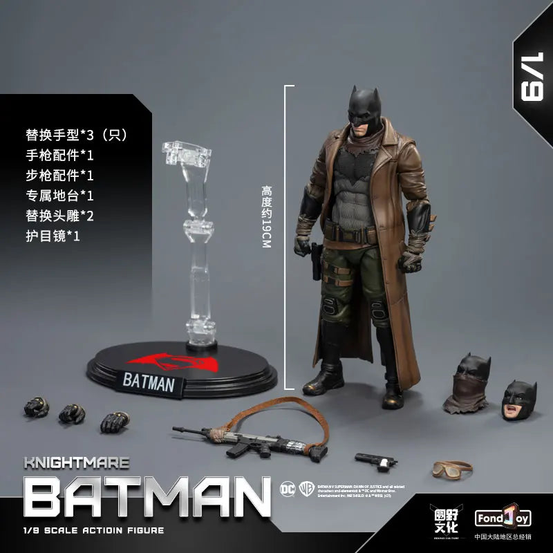 DC Justice League 1/9 Knightmare Batman Figure The Batman Tactical Buit Armored Batman Action Figures Models Collect Toys