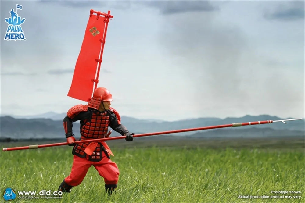1/12 DID XJ80016A Old Vintage Asia Japan State Warrior Full Set Moveable Action Figure with Flag Full Set Moveable Action Figure