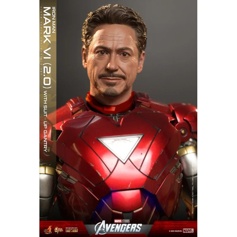 In Stock Hottoys MMS687 MMS688 ACS014 Iron Man MK6 2.0 with Suit-up Gantry Anime Action Figure Toy Gift Model Collection Hobby