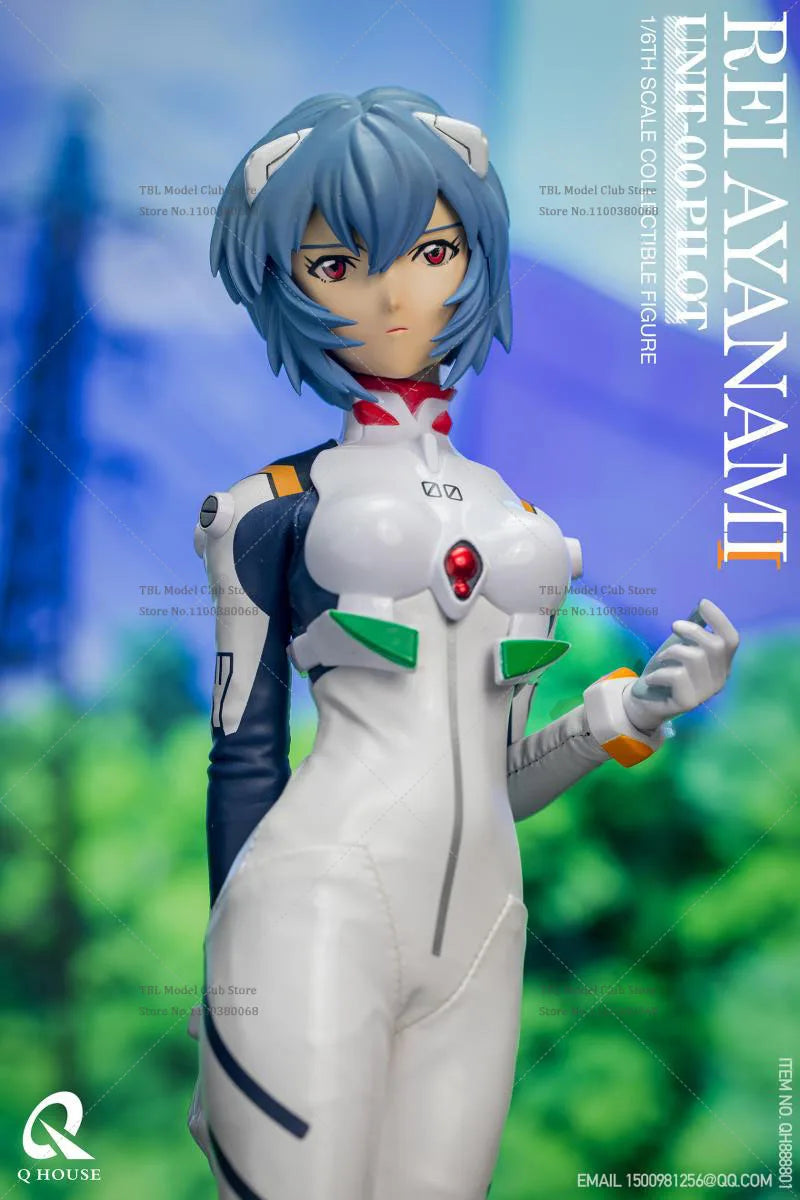 In Stock QHOUSE 1/6 Scale Collectible Japanese Anime EVA Ayanami Rei 12Inch Female Solider Action Figure Model Toys for Fans Gif