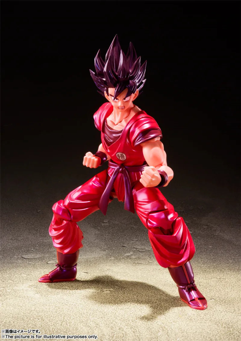 15cm Dragon Ball Anime Figures Kaioken Sun Goku Action Figure Statue Model Doll Collection Toys Gifts