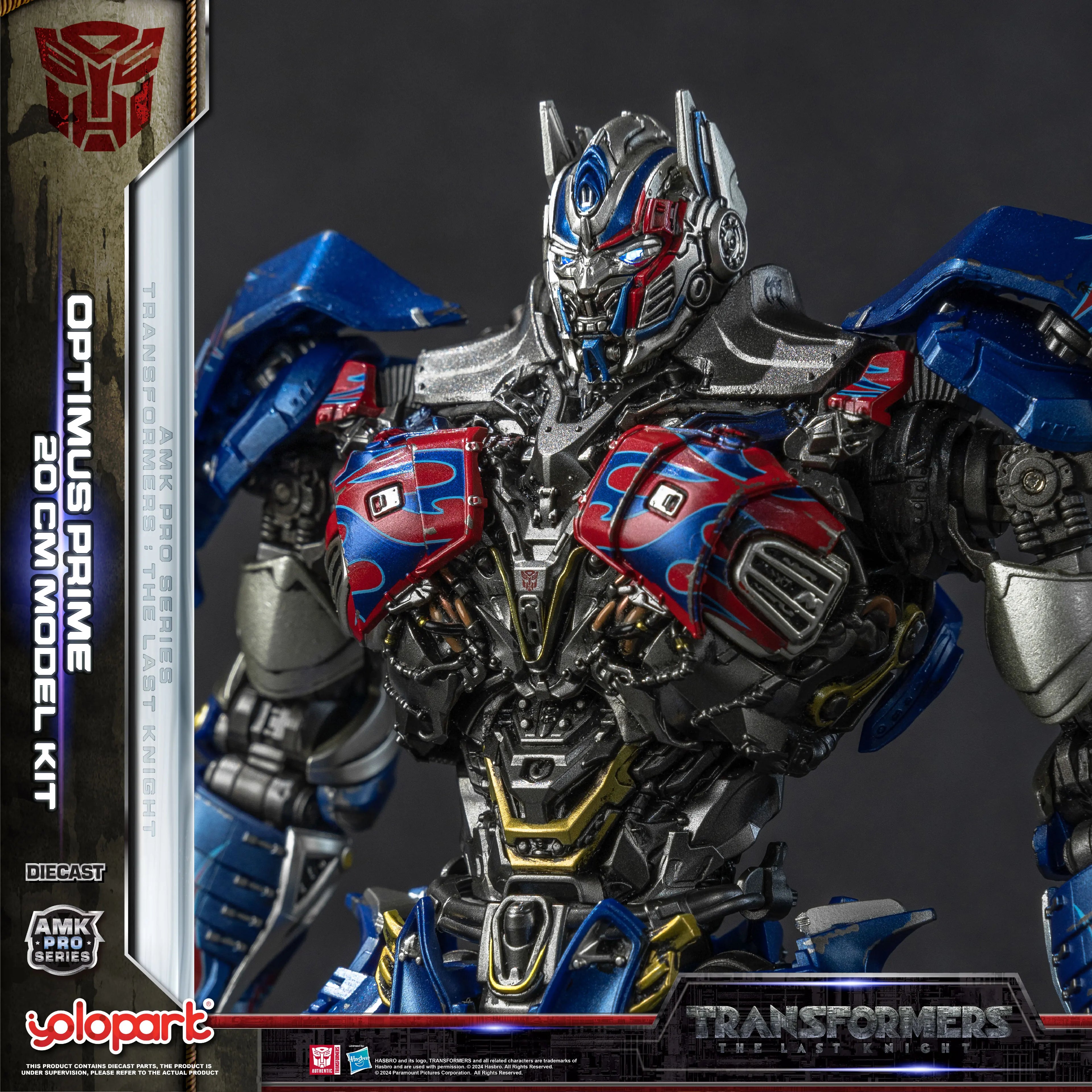 YOLOPARK Transformers Modell: The Last Knight AMK PRO Serie 20cm Optimus Prime Modellbausatz Actionfiguren Spielzeug für Jungen und Männer