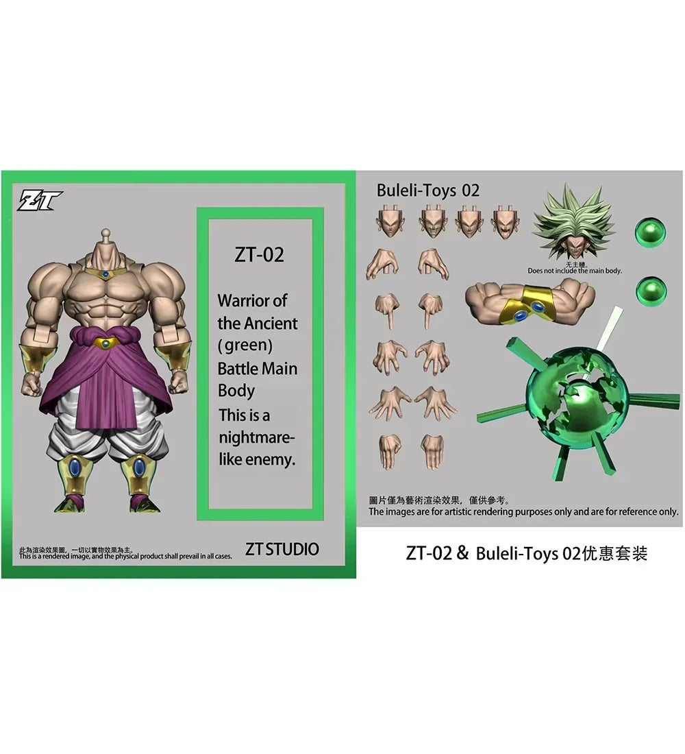 Pre-sale New ZT Studio Broly Dragon Ball Z ZT01 ZT02 ZT03 MP SHF Broly Anime Figurine Super Saiyan Figure TOYS GIFTS