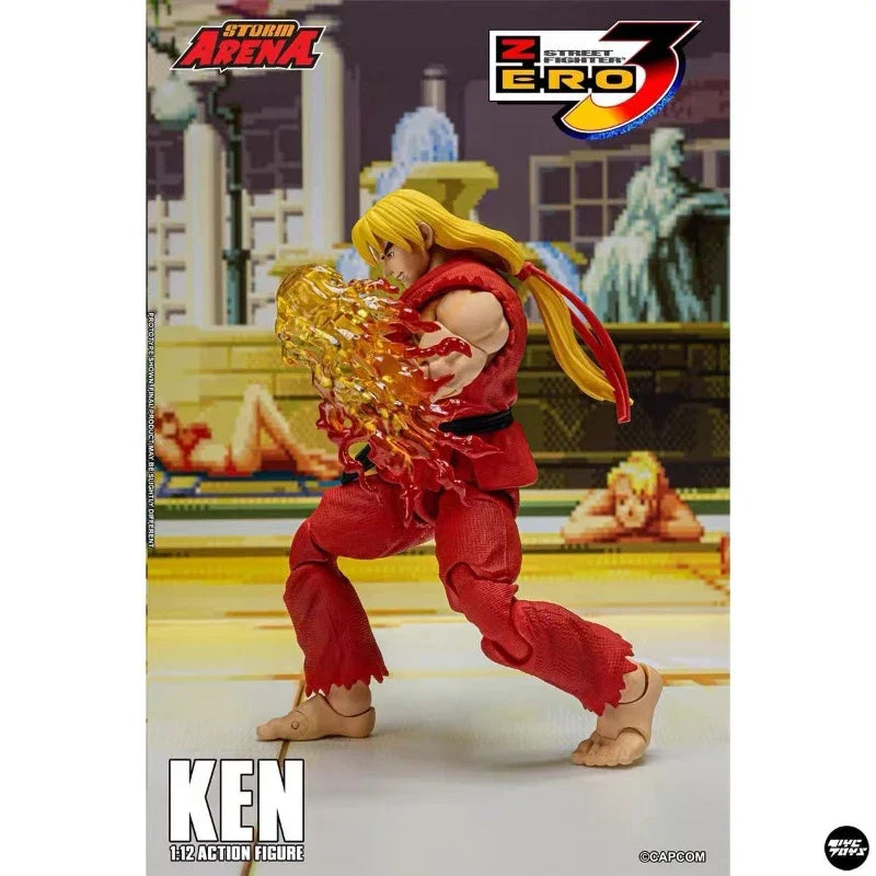 Storm Toys Young Street Fighter 3 Ken Action Figure SFSA01 King of Fighters 1/12 Action Figure Model