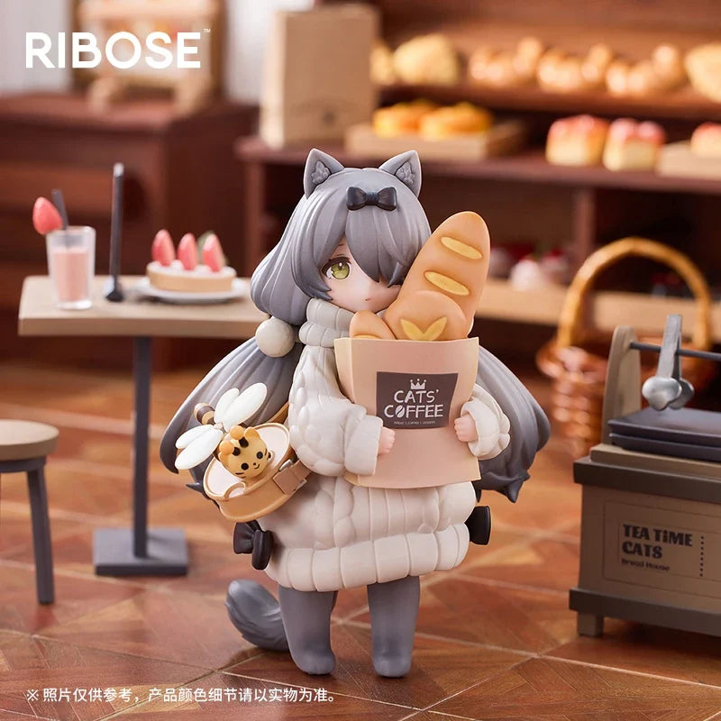 In Stock Ribose DLC+ Meow Town Bakery Figures Animation Peripherals Ornaments Models Action Figure Collection Gifts
