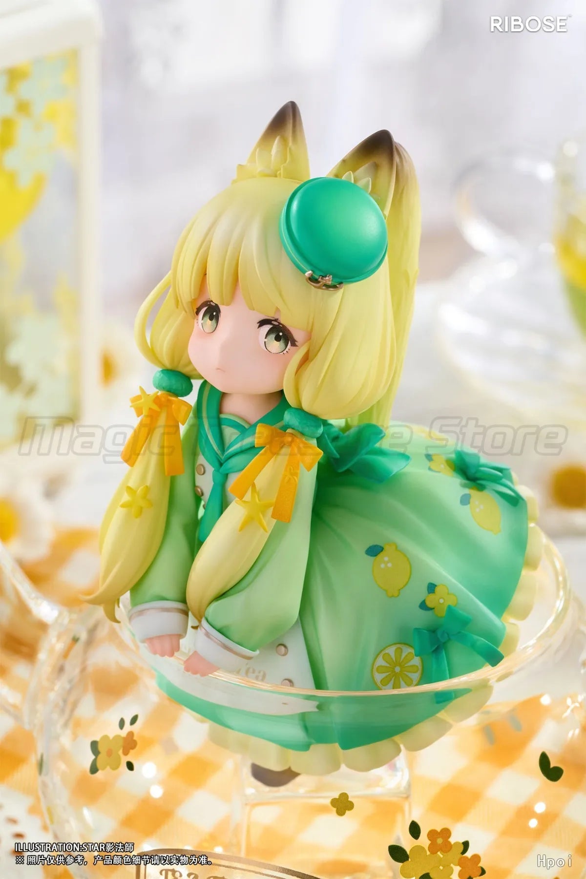 【In Stock】Original RIBOSE DLC Series Tea Party Cat Lemon Cat Model Figure Toys Gift