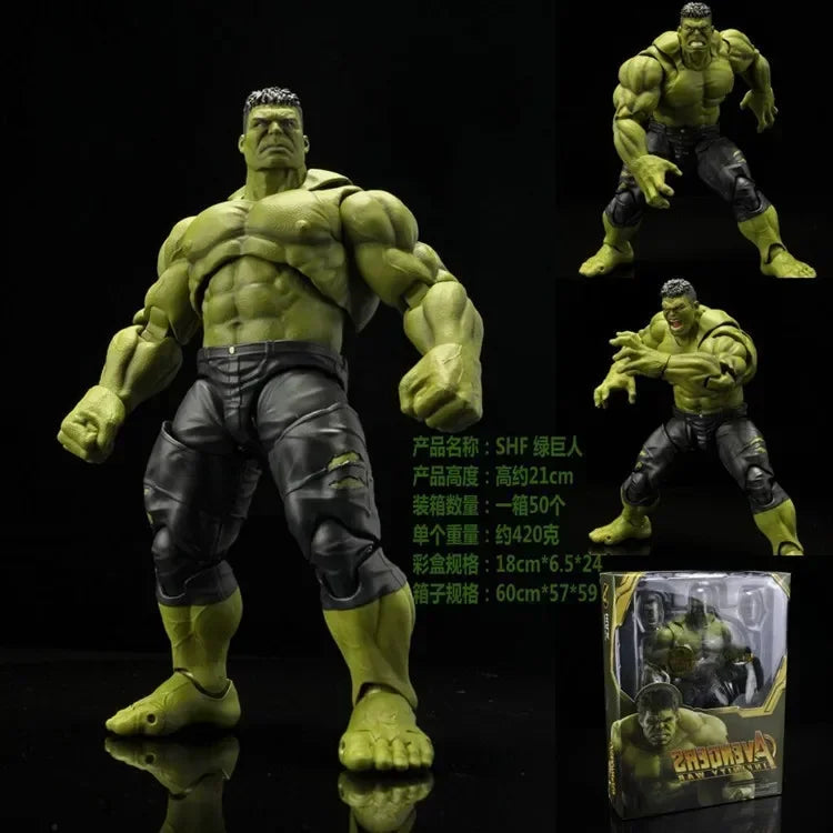 21cm Avengers Infinity War SHF Hulk Iron Man MK50 Action Figure Poseable Joint Model Pvc Collection Model Toys for Children Gift