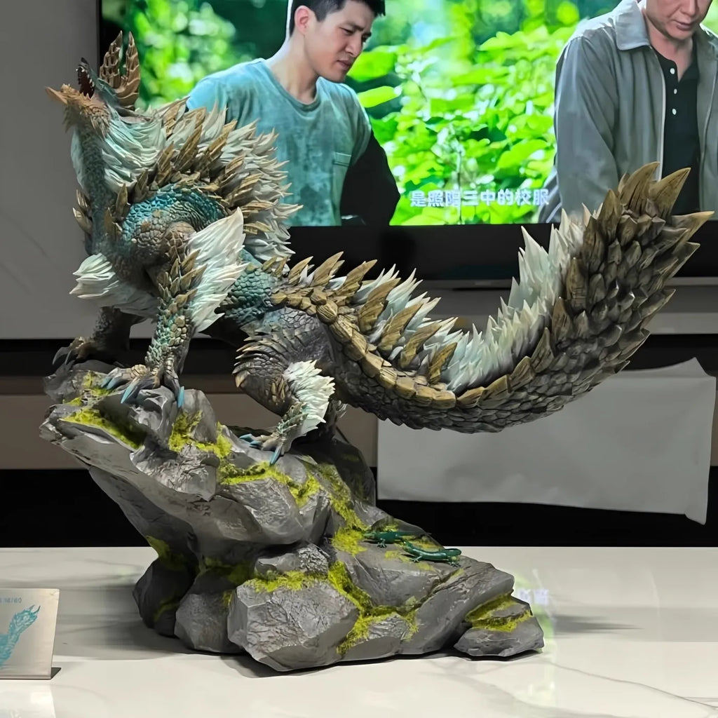 28cm Monster Hunter World Zinogre game Figure Model Statue Boys Collection Desktop Decoration Ornament lights Toys gifts