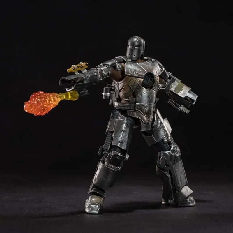 Original ZD Marvel Toys 1:10 LED version Iron Man figure Mark 1 MK1 Tony Stark Model Action Figure Collect models