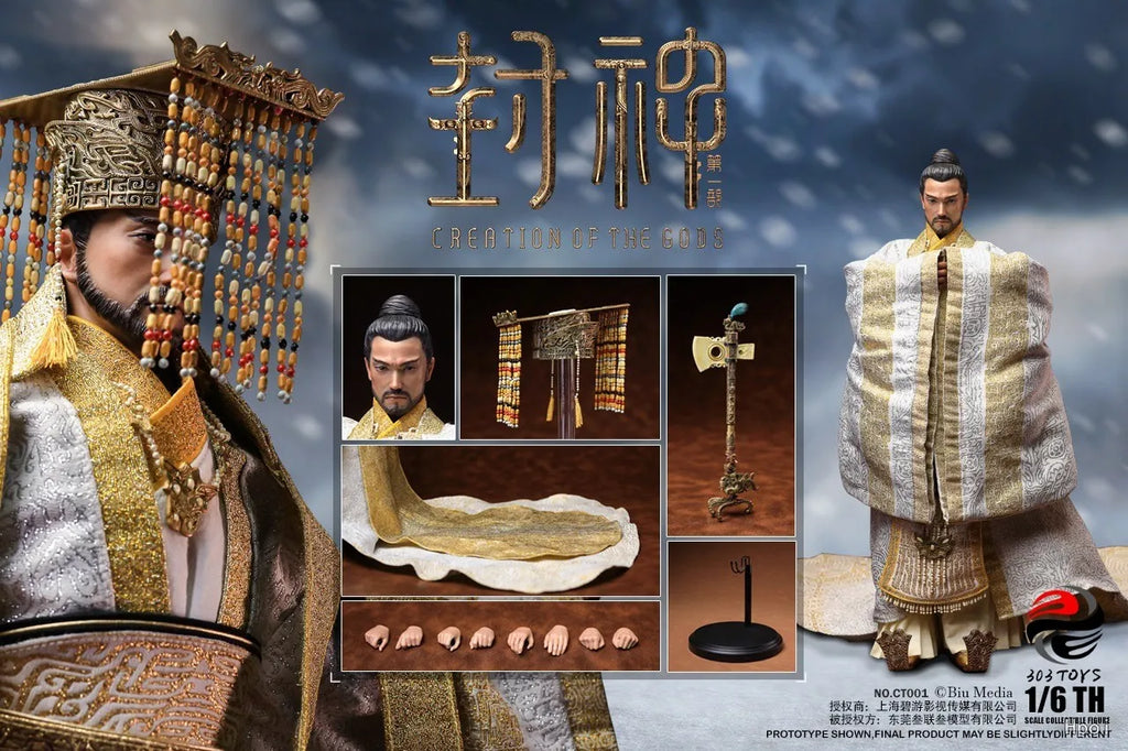 【Auf Lager】Original 303TOYS NO CT001 Fengshen Teil 1 Chao Ge Fengyun Yin Shou König von Shang 1/6 Actionfigur Spielzeug Geschenk
