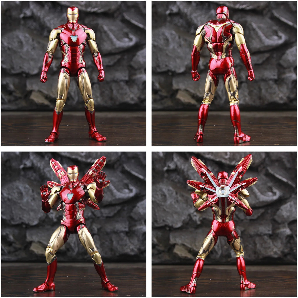 ZD Toys Marvel Iron Man MK85 2.0 LED 7" Action Figure The Infinity SAGA Mark LXXXV 1.0 Mark 85 Hologram Shield Nano Weapons Doll