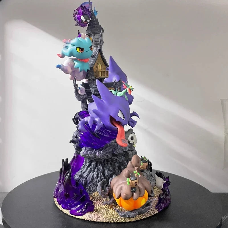 New Pocket Monster 31cm EGG Ghost Type Family Set Gengar Evolution Gk Figures Pvc Anime Static Statue Surprise Gifts Toys