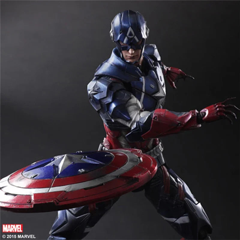 Play Arts Captain America Action Figure Movable Marvel Collection Avengers Model Toys