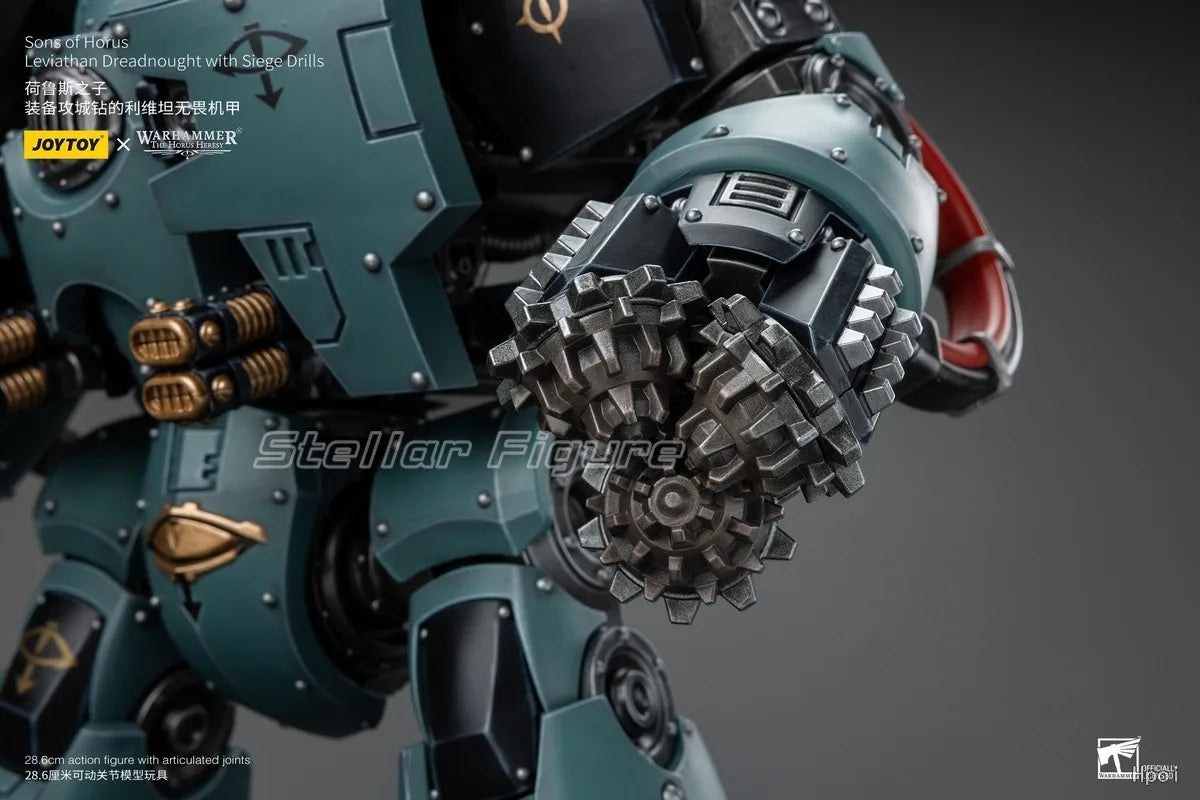 【SF】JOYTOY 1/18 Action Figure Sons of Horus Leviathan Dreadnought with Siege Drills Model Toys Gifts Collection Ornaments