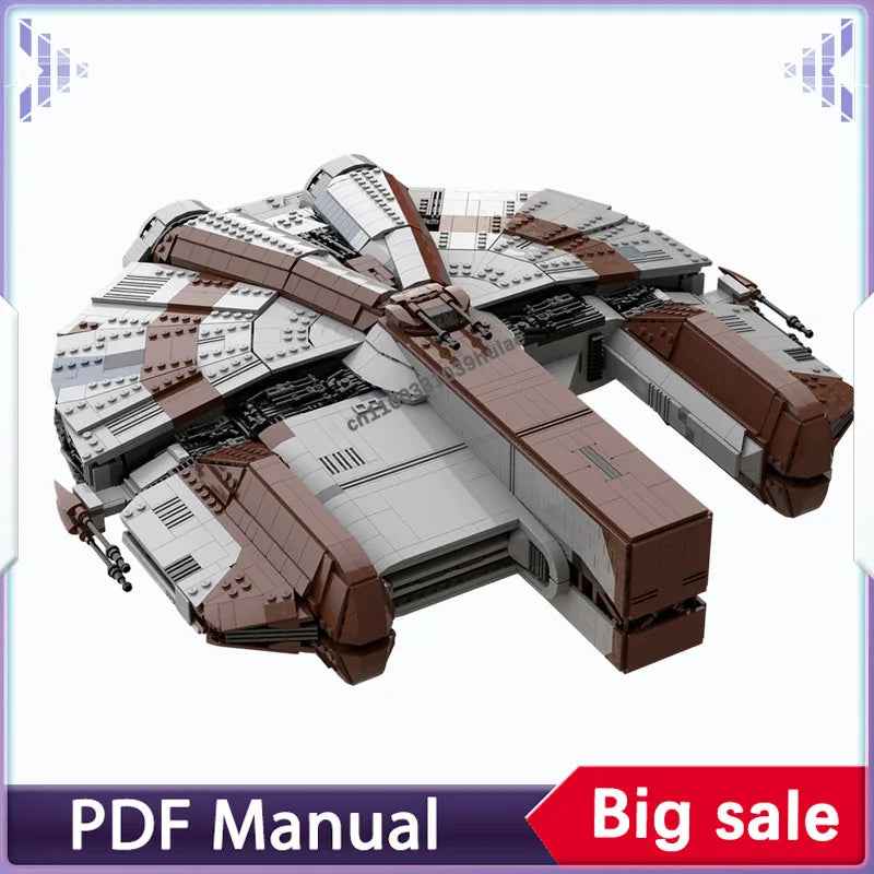 4498PCS Ebon Hawk Dynamic-class freighter KOTOR (Minifig Scale) Building blocks set space war adults moc bricks Christmas gift
