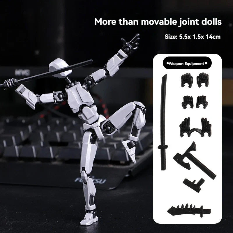 2025 Mehrgelenk-Actionfigur, 3D-gedruckte Animationsmodellierung, montierbar, beweglich, 13 bewegliche Roboterspielzeuge, Geschenke für Kinder