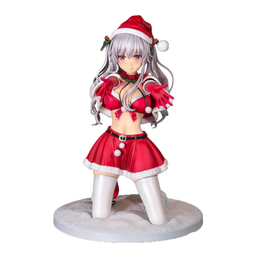 19CM Comics MisakiKurehito Figure Hiiragi Snowflake Christmas Kneeling Animation Model Toy Gift Collection Decorative Ornaments