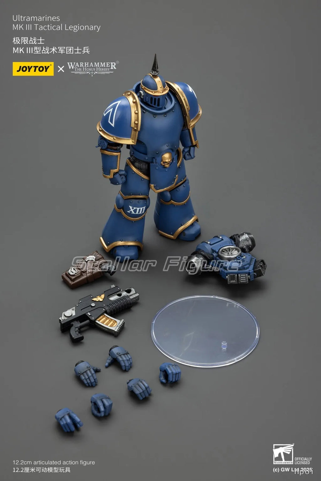 【SF】JOYTOY Warhammer 40K 1/18 Action Figure Ultramarines MK Ill Tactical Legionary Model Toys Gifts Collection Ornaments