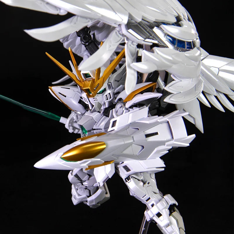 MGSD Wing Zero Snow White Ew Angel Version Spray Painted Plastic Toy Model Kit Action Figures Movable Mecha Model Boys Gifts