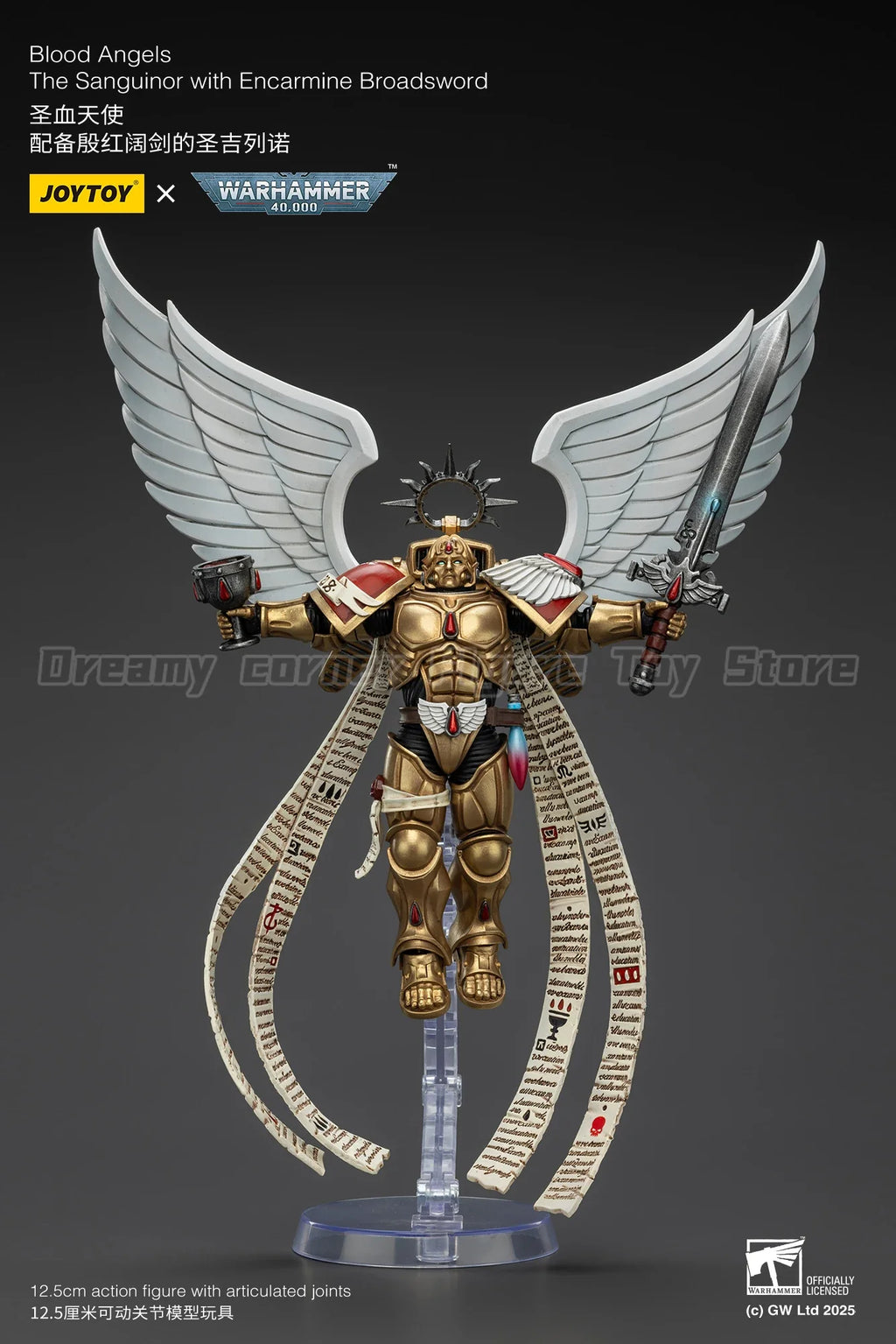 【In Stock】JOYTOY Warhammer 40K Blood Angels The Sanguinor with Encarmine Broadsword 1/18 Action Figure Toys Collection