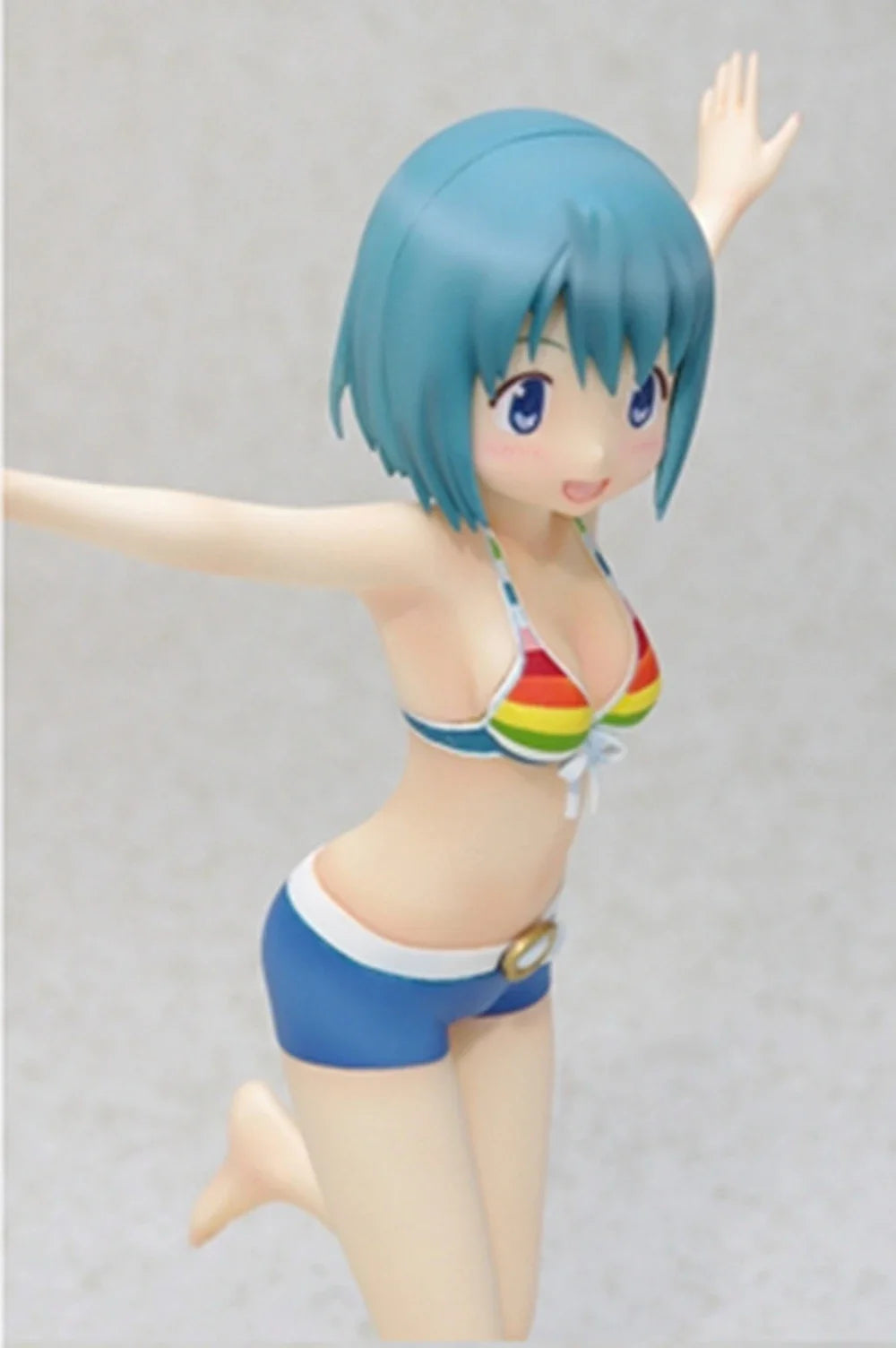 17CM Anime Mahou Shoujo Madoka Magica Miki Sayaka Figure Beach Queens 1/10 Swimsuit Ver Model Toy Gift Collection Aciton Figure