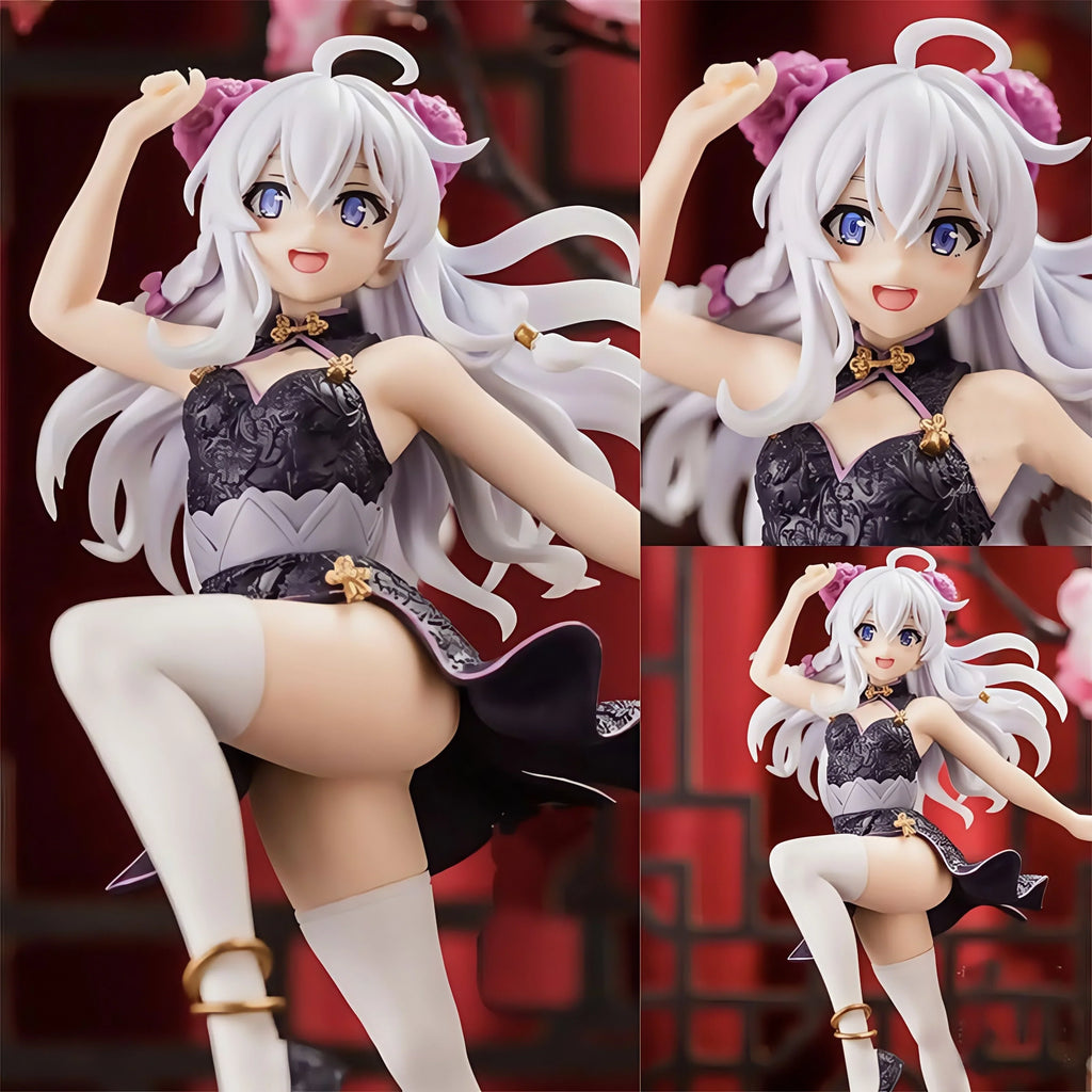 Wandering Witch: The Journey Of Elaina Cheongsam Elaina Ashen Witch Anime Figures Model Collect Ornament Toys Kawaii Doll Otaku