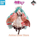 In Stock Original BANDAI Ichiban Kuji Hatsune Miku Snow Miku Kawaii Doll Genuine Anime Figures Toys for Kids Gift WY