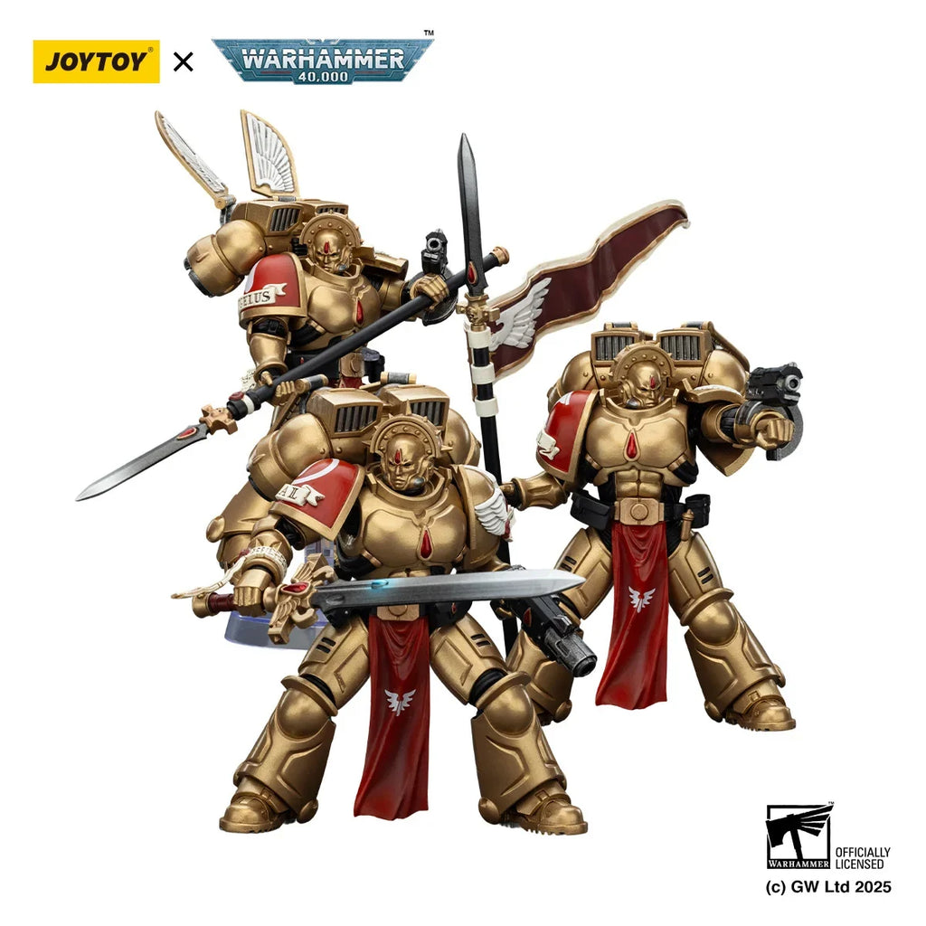[Pre Order] JOYTOY 1/18 Action Figure Warhammer 40K Blood Angels Sanguinary Guard with Inferno Pistol and Encarmine Blade Toys