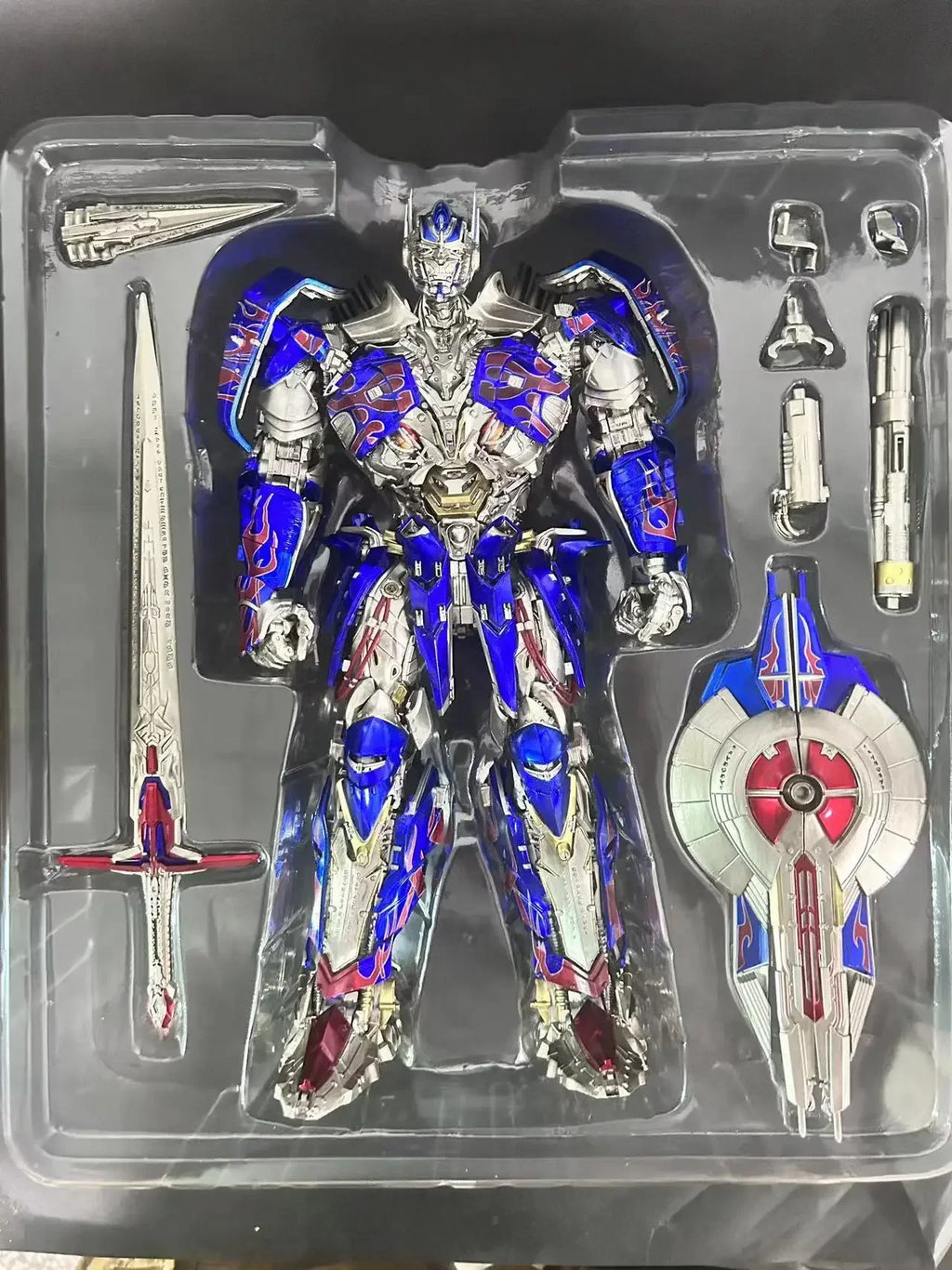 Adults Fun in Stock Transformation MF-004 MF004 2.0 Knight OP Prime DLX Legierung Actionfiguren Spielzeug Geschenk Sammlung