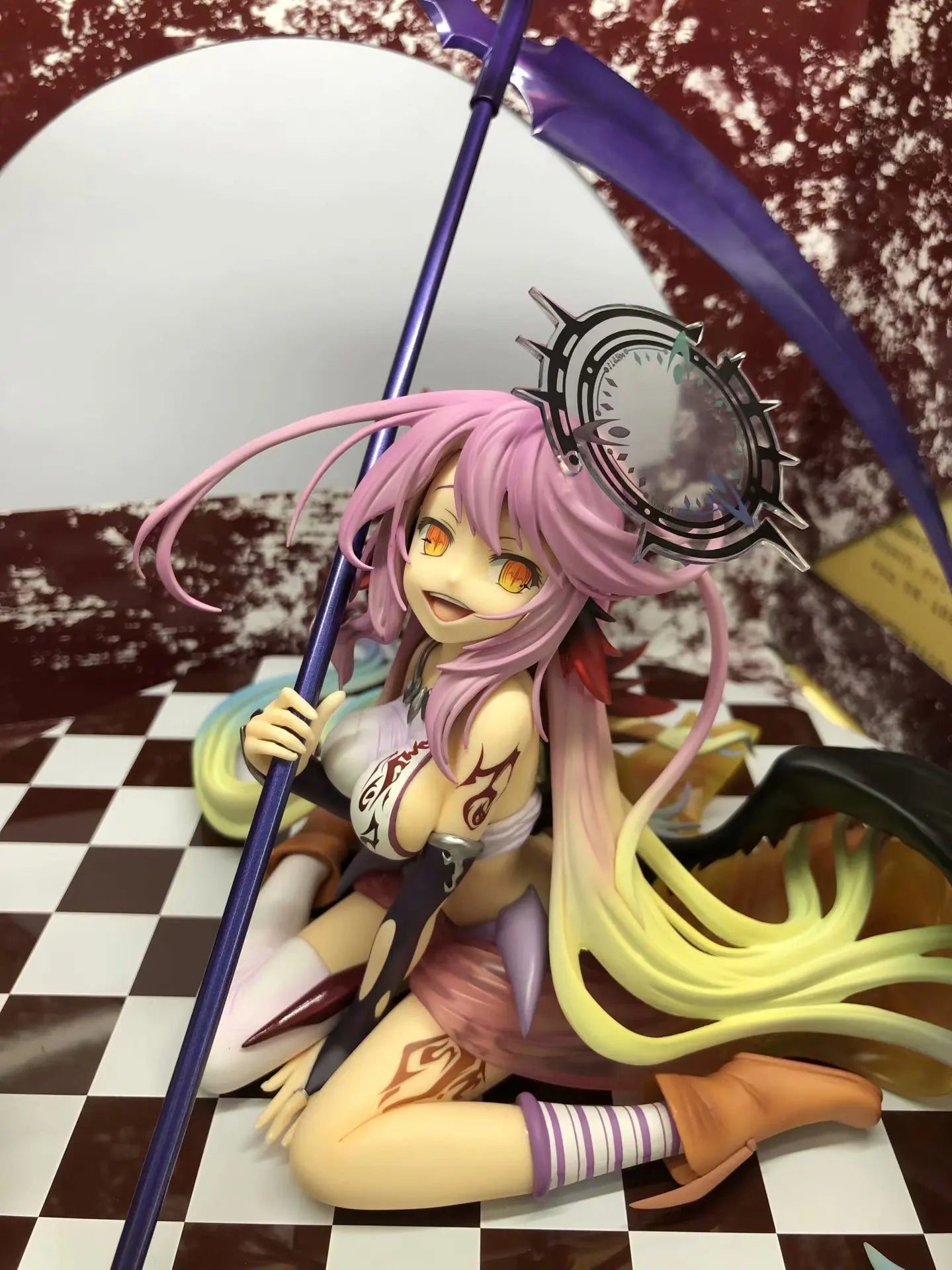 13cm No Game No Life: Zero Azriel Shiro Jibril 1/7 Great War Ver. Phat Anime PVC Action Figure Toy Game Collectible Model Doll