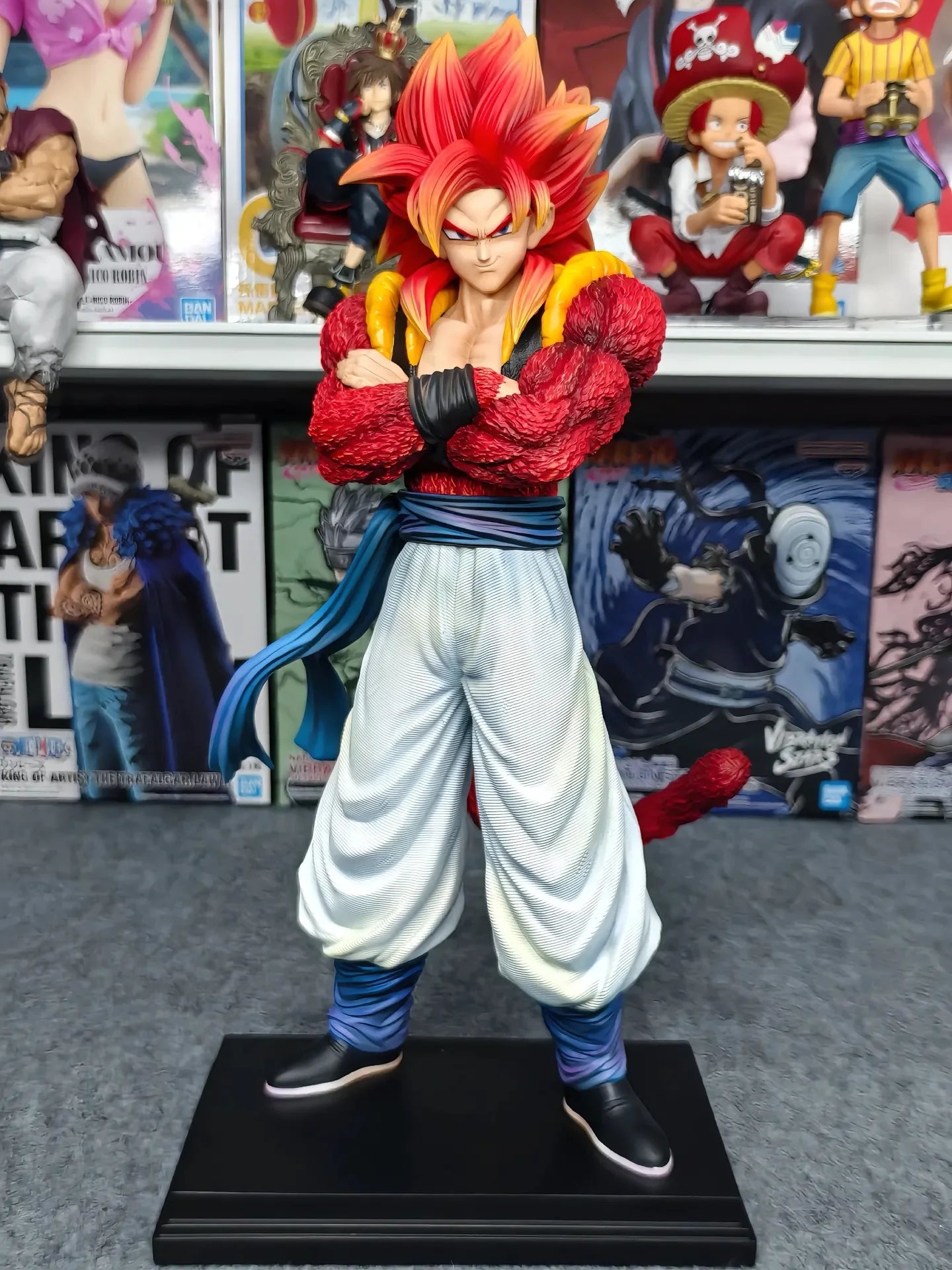 33cm/12.99inch Dragon Ball Ssj4 Gogeta Figure Super Saiyan 4 Gogeta Pvc Action Figures JG Statue Collection Model Toys Gifts