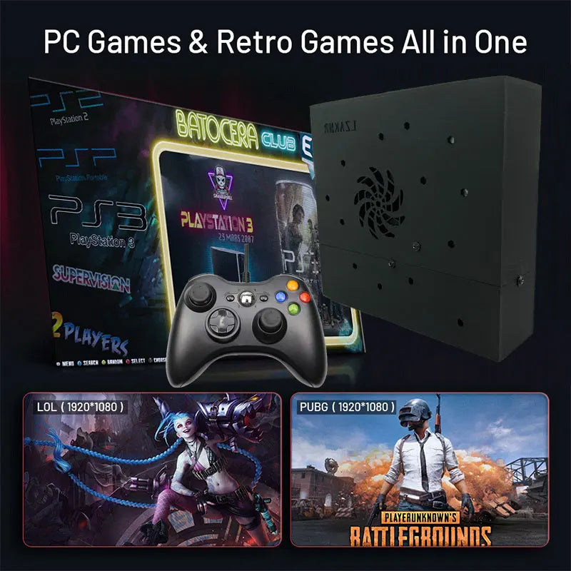 Plug-and-Play NEW Retro Gaming Device 70000+ Games for Wii PS2 DC PSP GAMECUBE 2T Loaded X8 Console Windows 11 Children's Gift