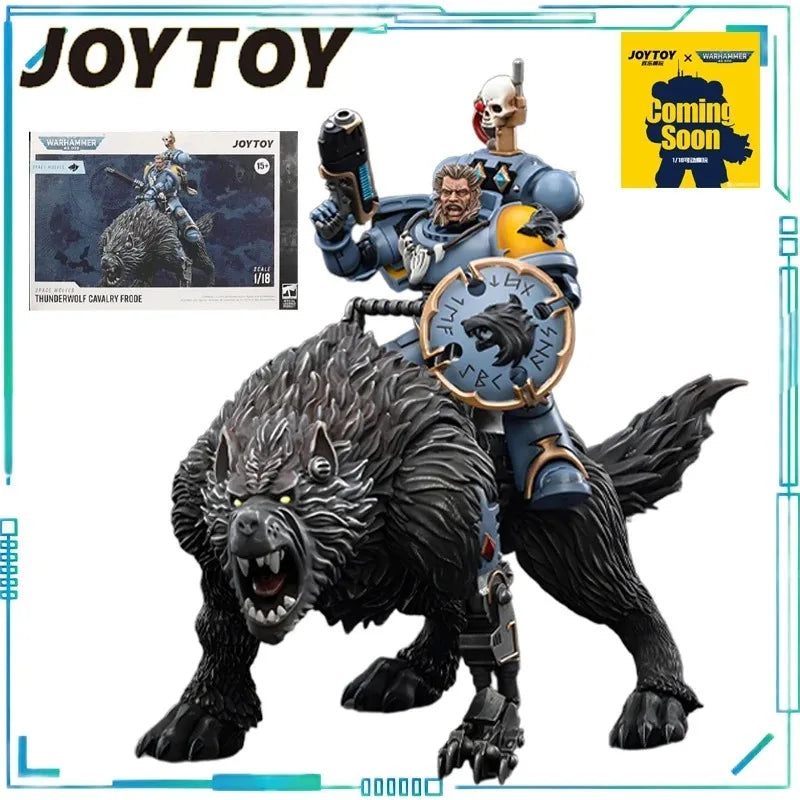 JOYTOY Genuine JOYTOY X Warhammer 40K Series Wolf Squad Space Wild Wolf Thunder Wolf Cavalry Game Character Model Movable Model