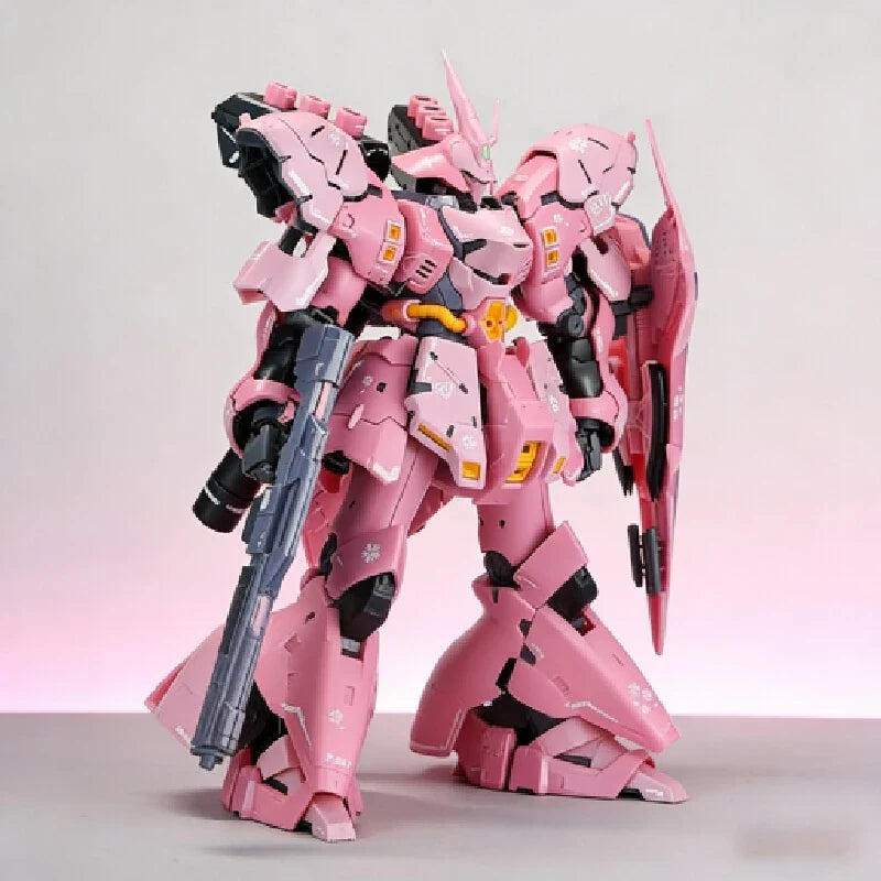 STAR RG Sazabi 1/144 Cherry Blossom Pink Color Scheme Mech Assembly Model Kit Action Figures Boys' Puzzle Toy Collectible Gift