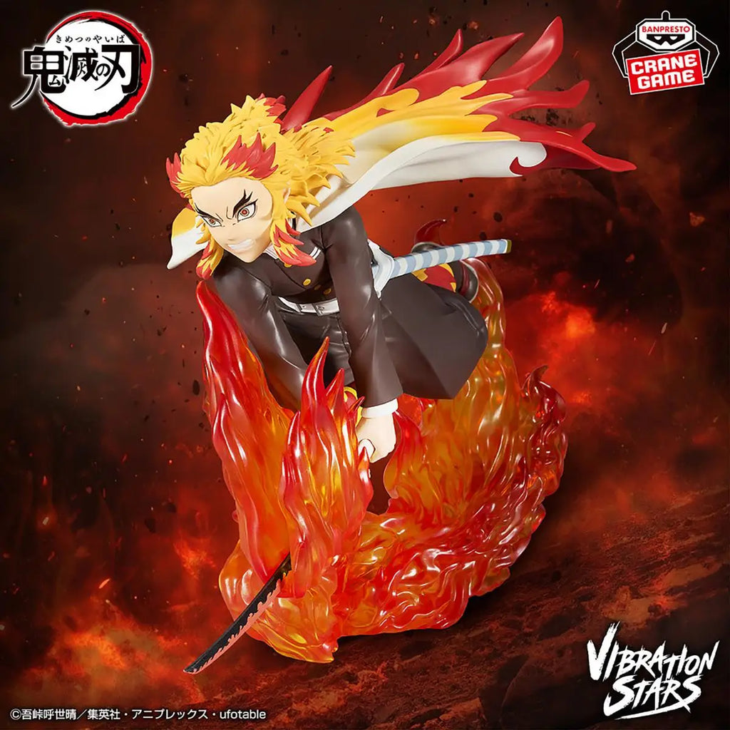 BANDAI BANPRESTO Genuine VIBRATION STARS PLUS Rengoku Shinjurou Figure Demon Slayer PVC Action Figures Children Toys for kids